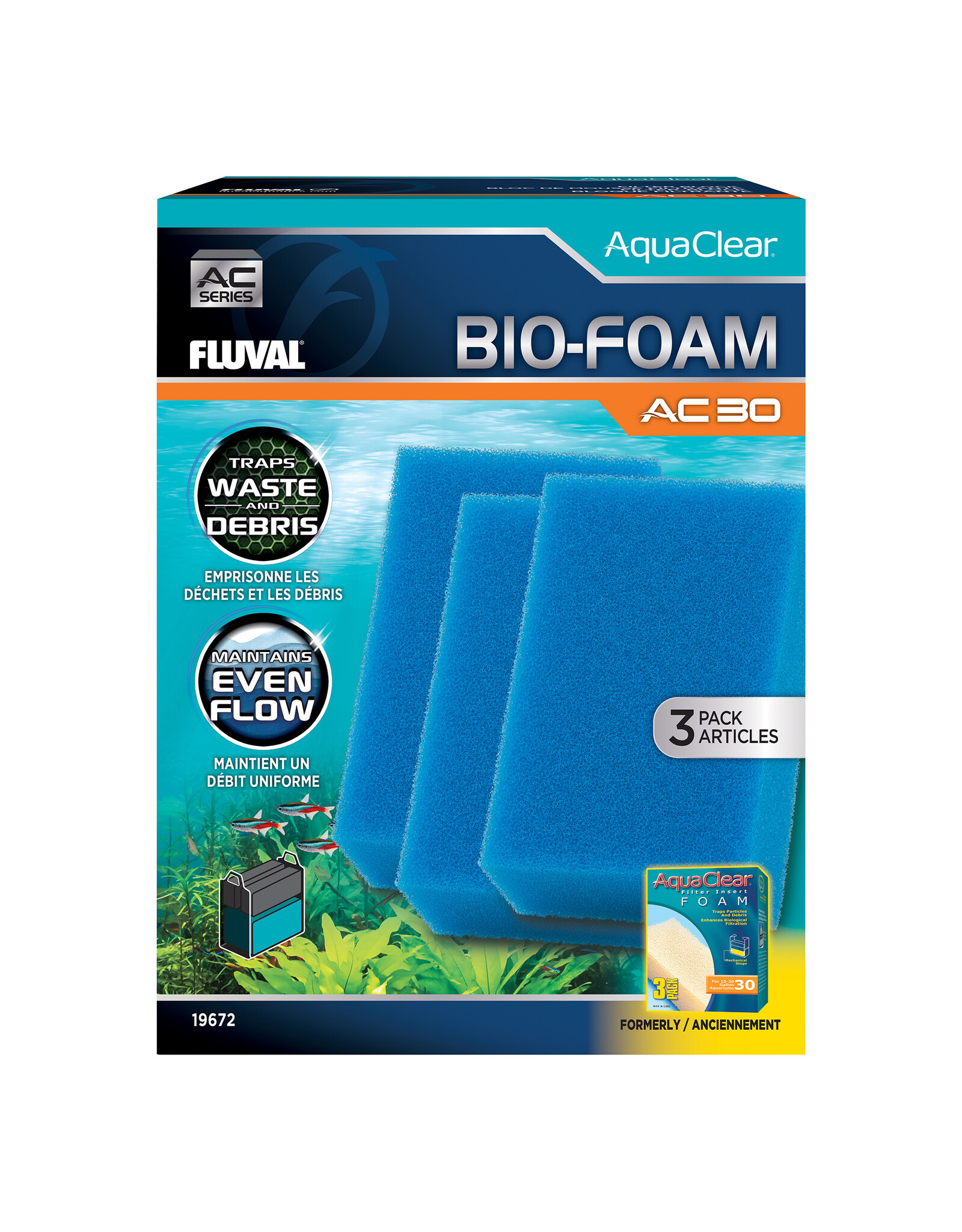 Fluval FLUVAL AquaClear Bio-Foam Filter Insert - Blue