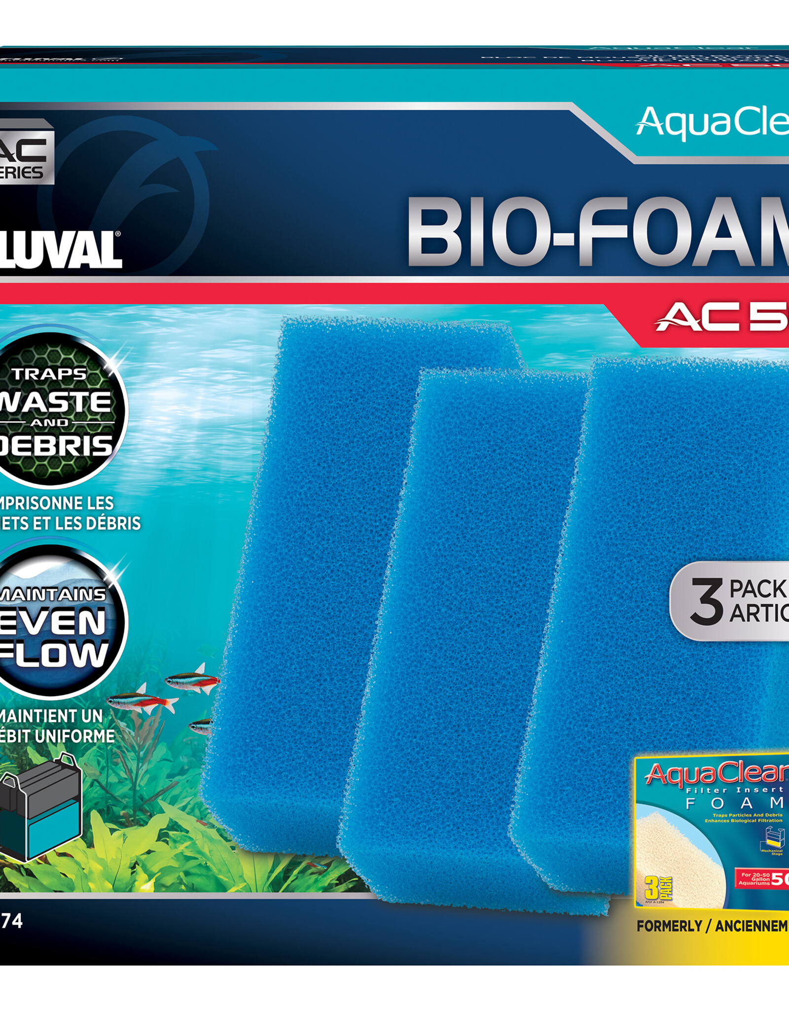 Fluval FLUVAL AquaClear Bio-Foam Filter Insert - Blue