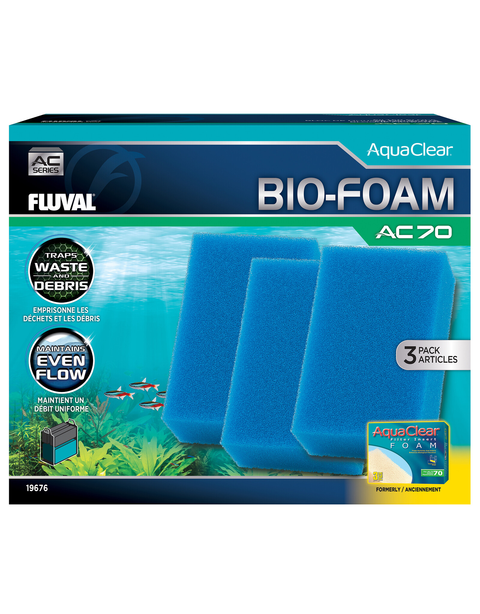 Fluval FLUVAL AquaClear Bio-Foam Filter Insert - Blue