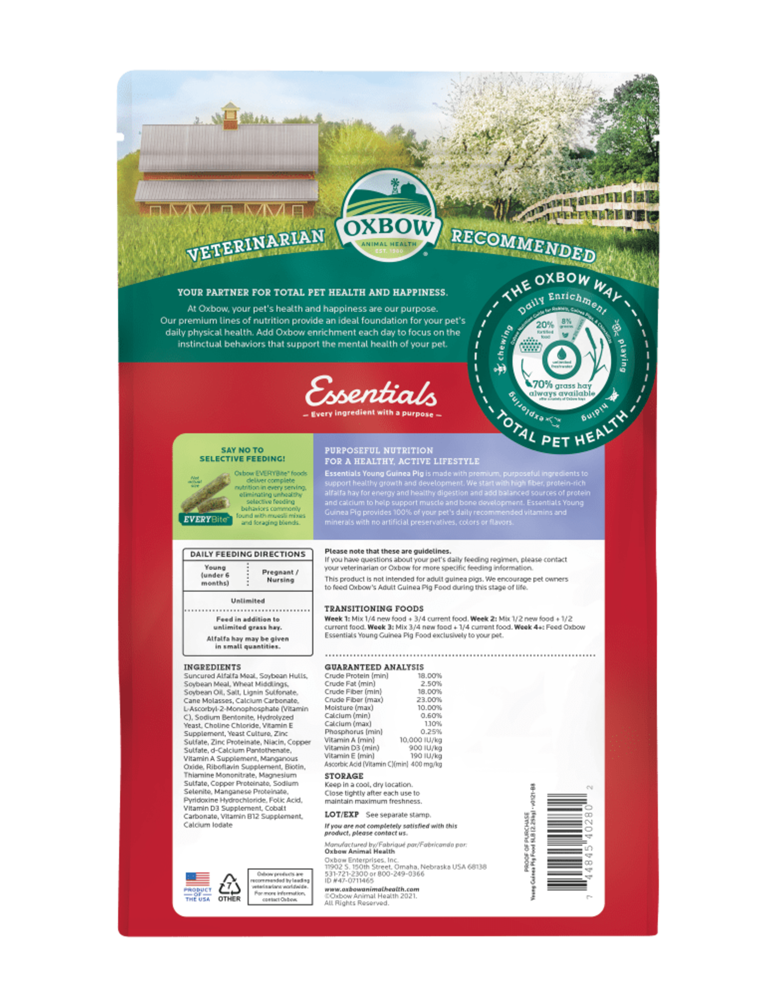 Oxbow OXBOW Essentials Young Guinea Pig 5LB