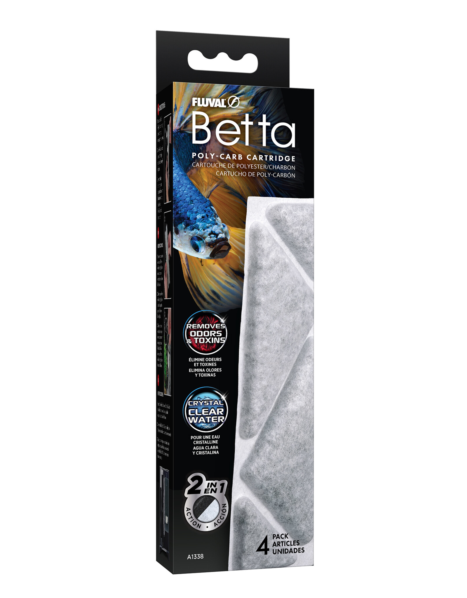 Fluval FLUVAL Betta Aquarium Kit 6 Gallon Replacement Filter Cartridge 4pc