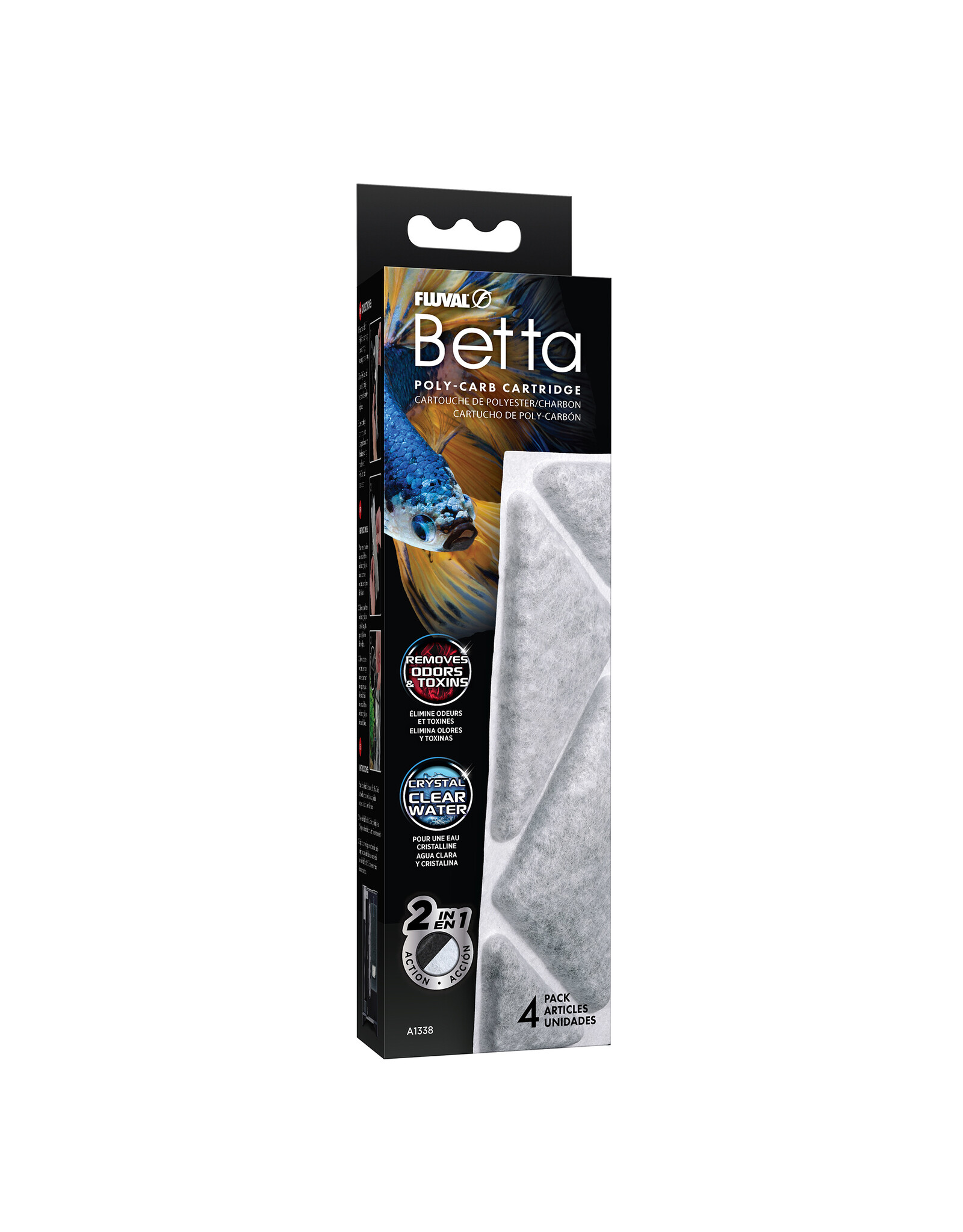 Fluval FLUVAL Betta Aquarium Kit 6 Gallon Replacement Filter Cartridge 4pc