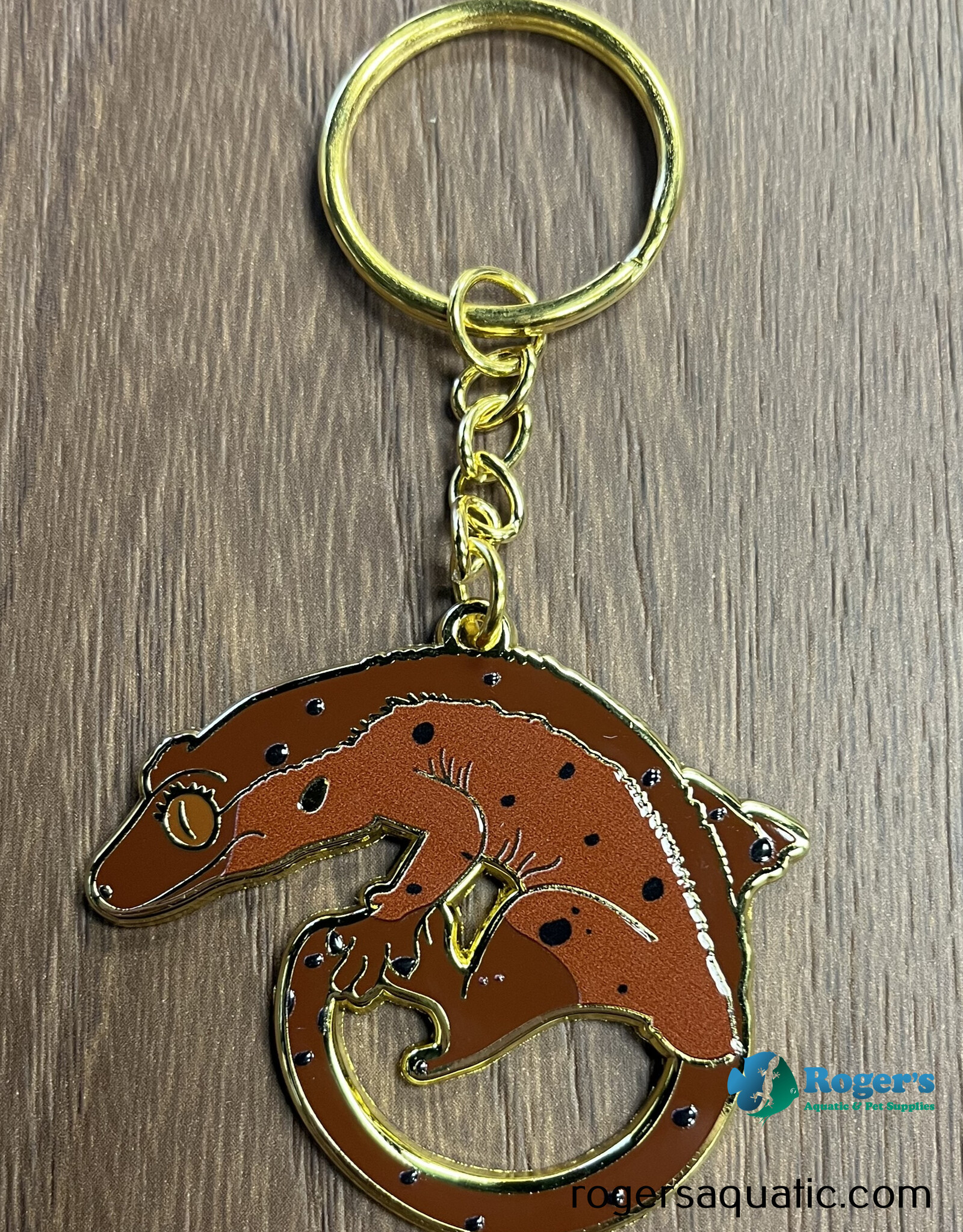Roger's Aquatics Roger's Aquatics Enamel Keychain - Crested Gecko