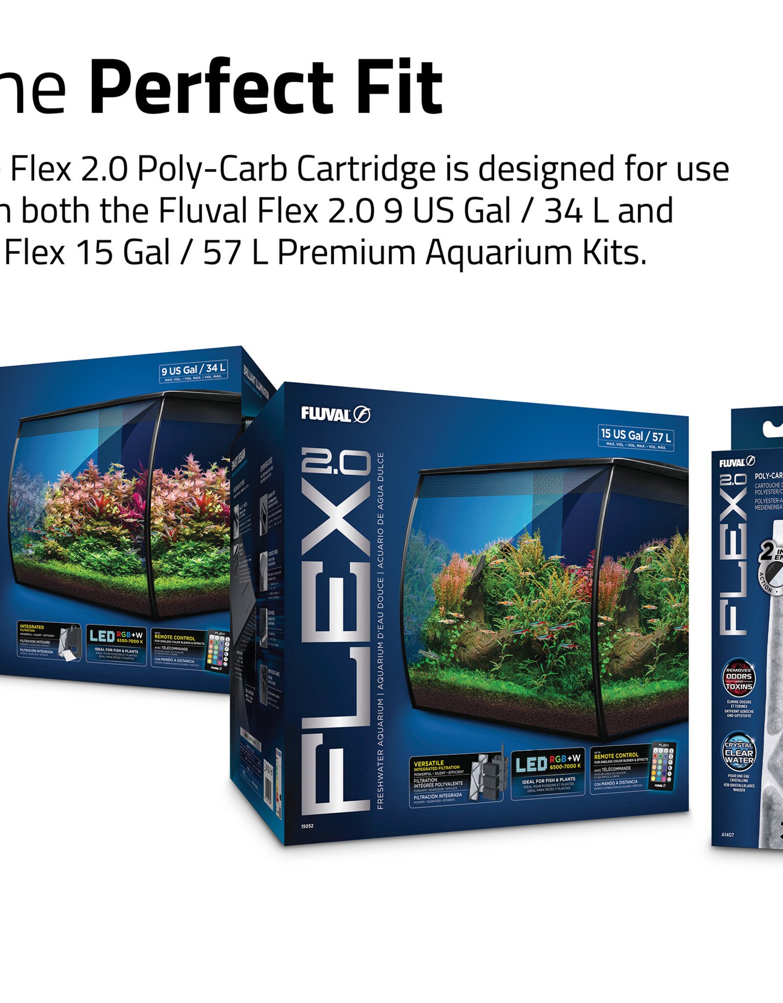 Fluval FLUVAL Flex 2.0 Filter Cartridge Replacement 3pc