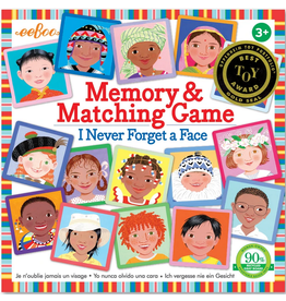 eeBoo I Never Forget a Face Memory Matching Game