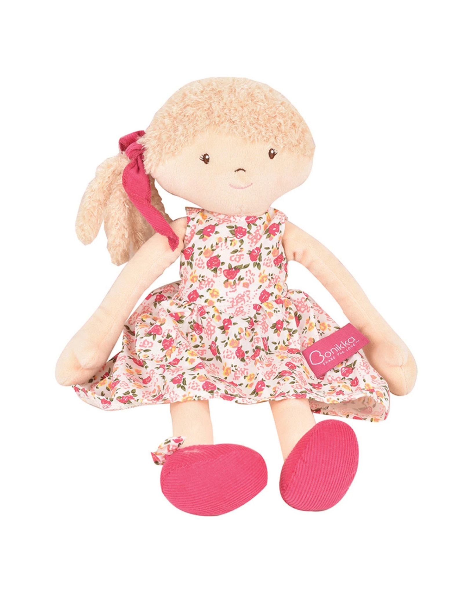 Rosemary Beige Hair with Flower Print Dress Busy Bee Toys