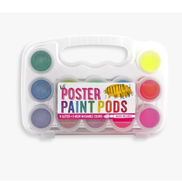 ooly Lil' Paint Pods Poster Paint-Neon & Glitter- Set of 12 colors