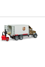 Bruder MACK Granite UPS Logistcs Truck with Forklift