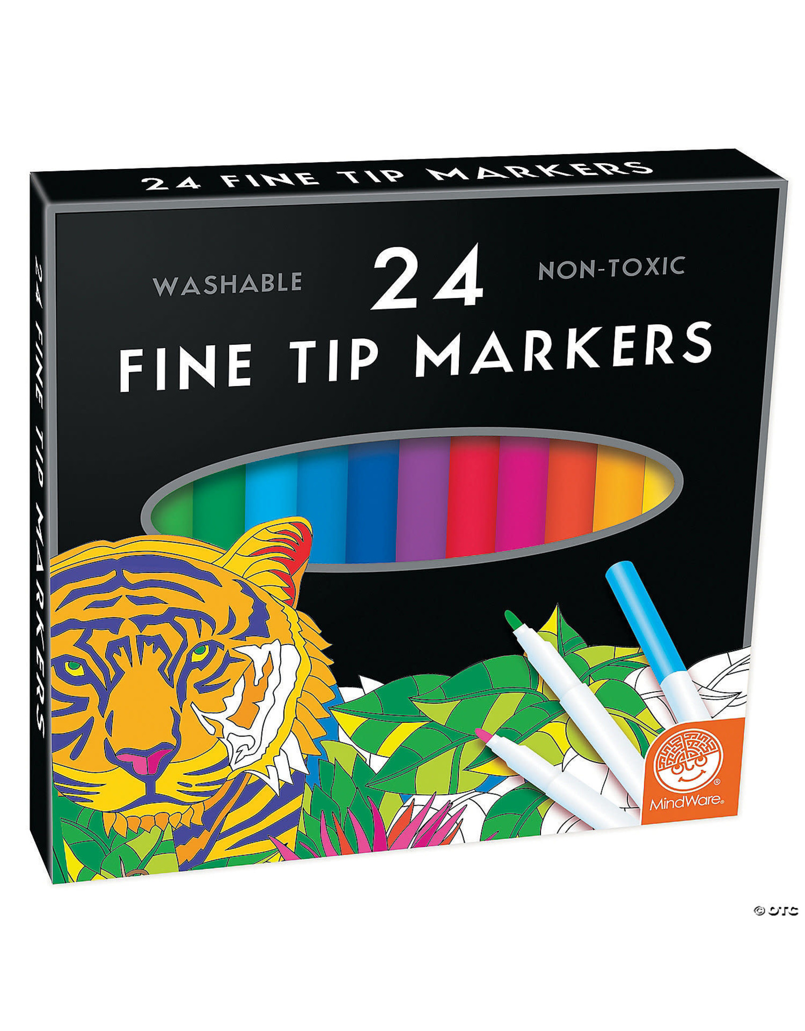 MindWare Washable Fine Tip Markers Set of 24