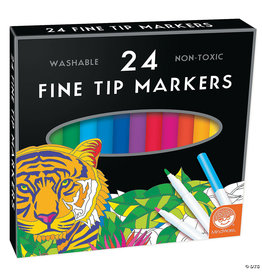 MindWare Washable Fine Tip Markers Set of 24