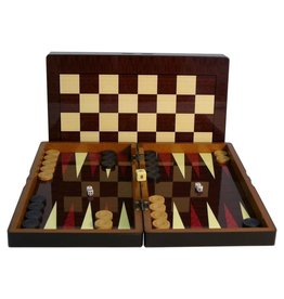 15" Folding Backgammon/Checker Set
