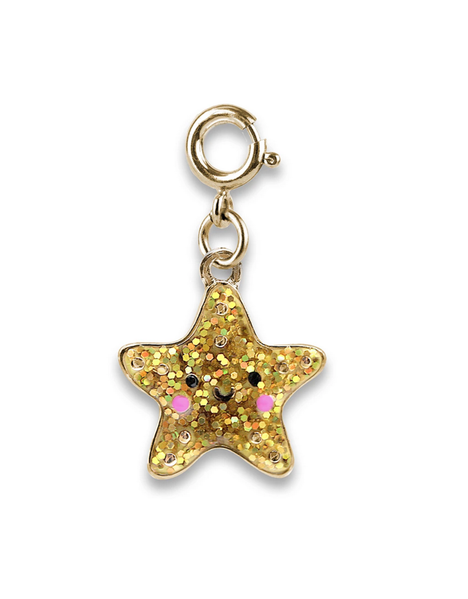 Charm It! Gold Glitter Starfish Charm