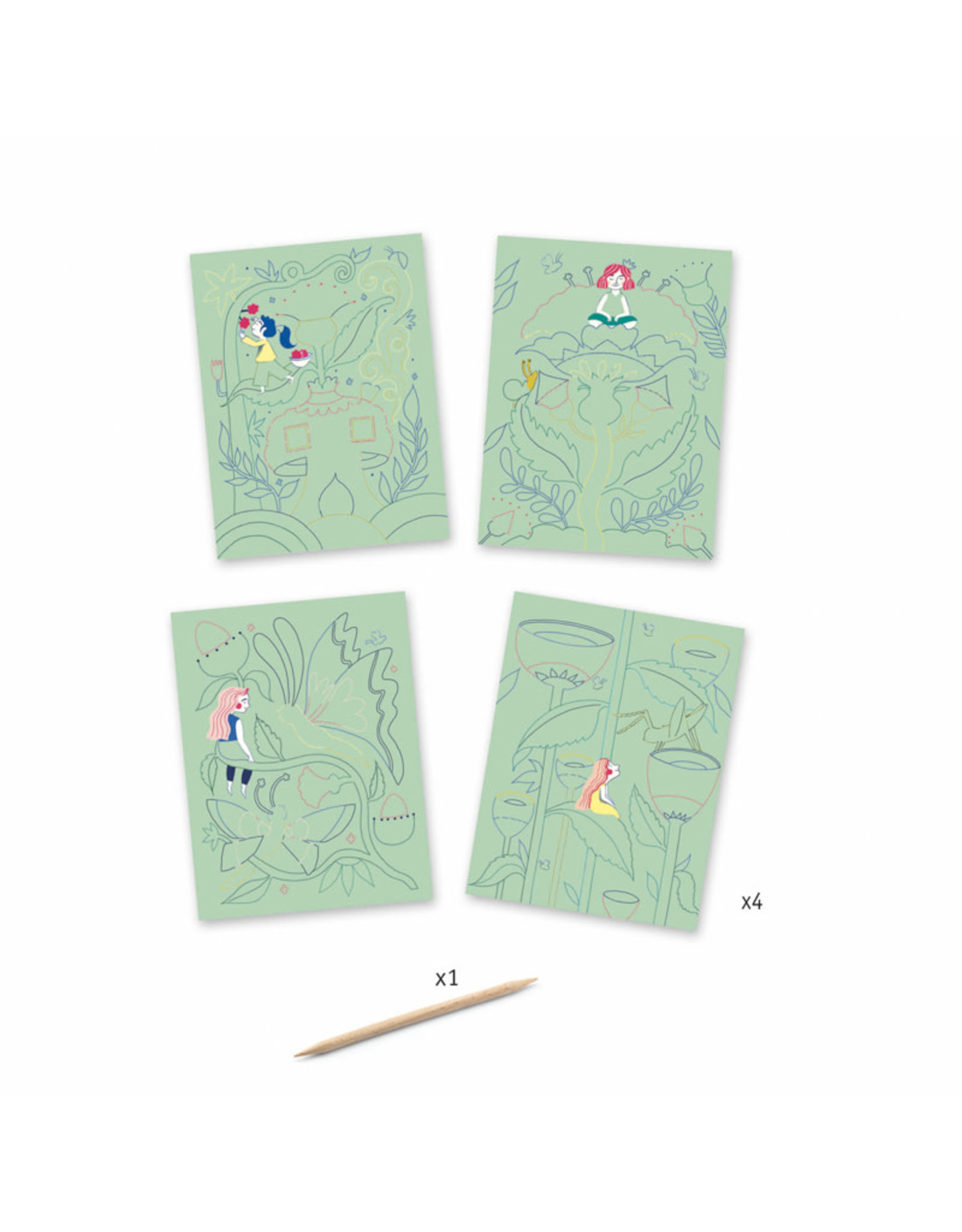 Djeco Fantasy Garden Scratch Cards
