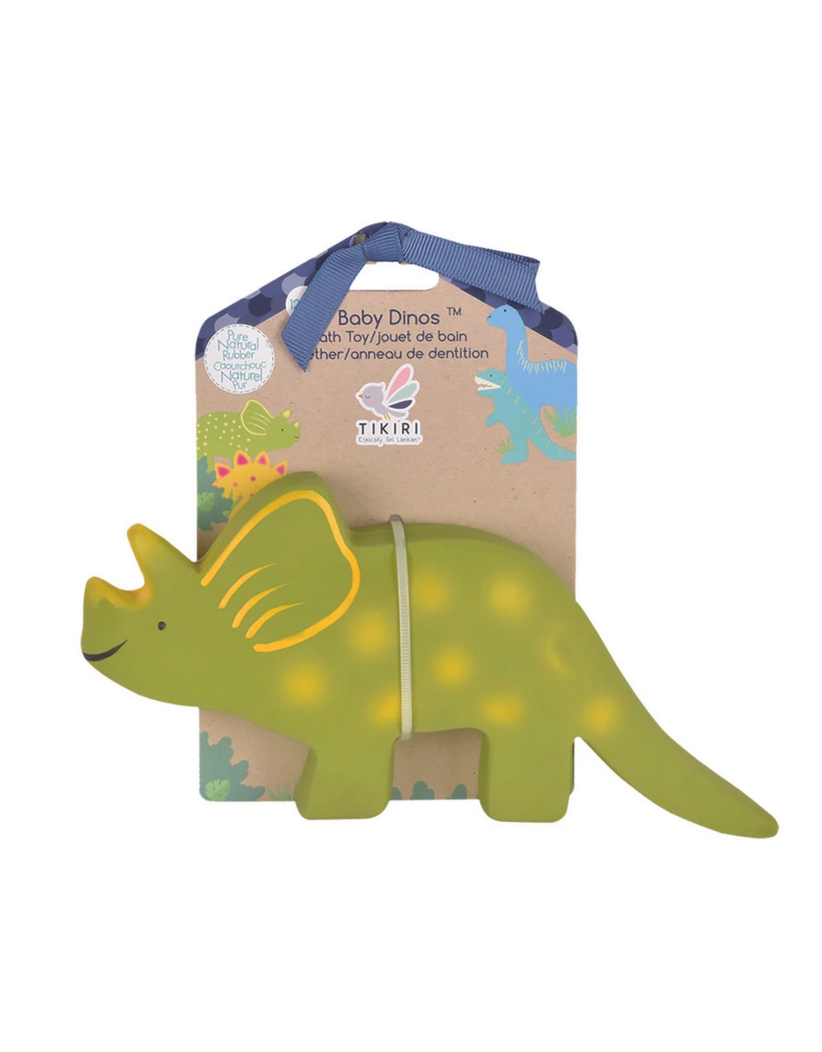 Baby Triceratops Organic Natural Rubber Toy Busy Bee Toys