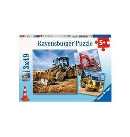 Ravensburger Diggers at Work! 3 x 49pc Puzzle