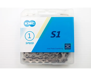 Chain 1/2 x 1/8 x 112-Link, KMC, S1, (Chrome Look) Silver/Silver