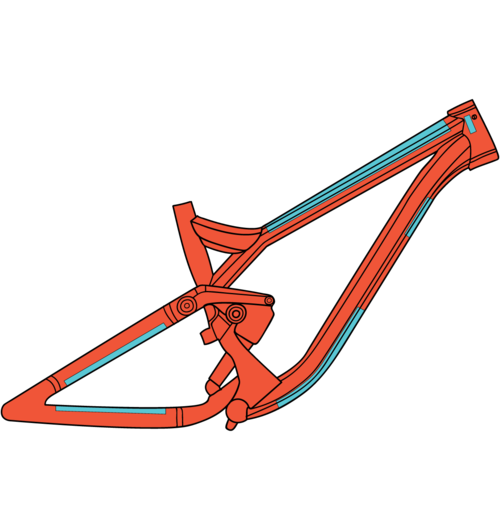 Ride Wrap Essential Protection - MTB Frame Kit - Finish: Matte