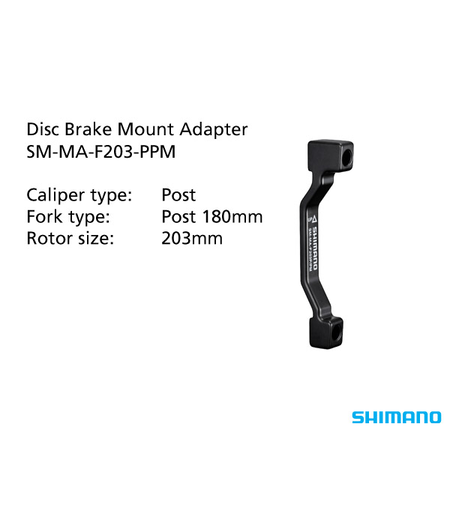 Shimano SM-MA-F203-PPM Adapter 203mm Caliper: Post Mount: Post 180mm