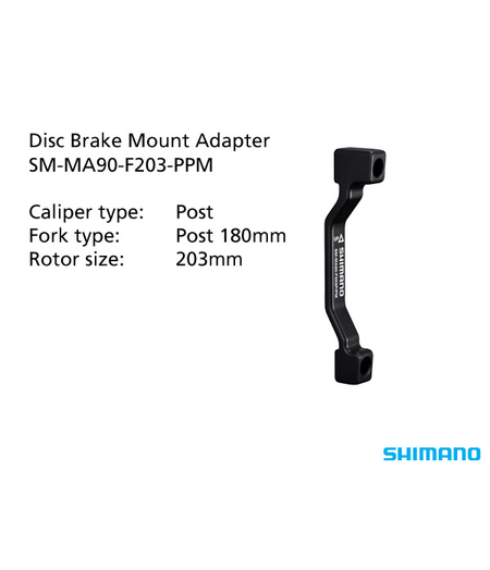 Shimano SM-MA90-F203-PPM Adapter 203mm Caliper: Post Mount: Post 180mm