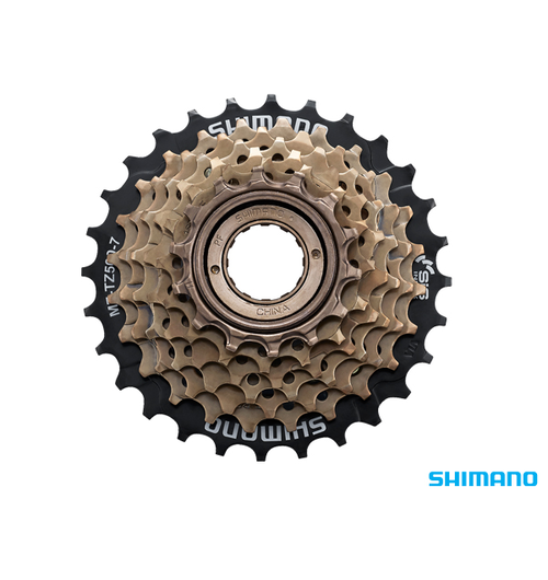 Shimano MF-TZ500 Multi Freewheel 7-Speed 14-28T Cassette Black/Gold