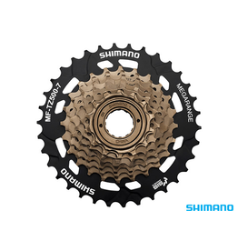 Shimano MF-TZ500 Multi Freewheel 7-Speed 14-34T Mega-range Cassette Black/Gold