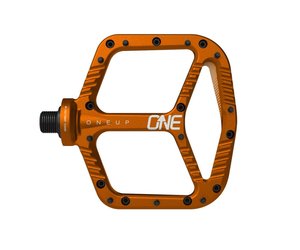 Flat Aluminum Pedals Orange