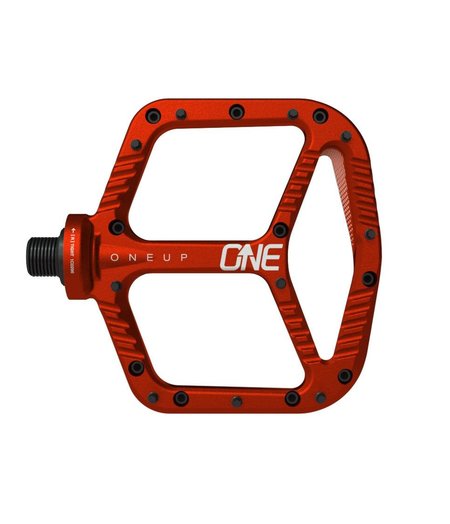 OneUp Flat Aluminum Pedals Red