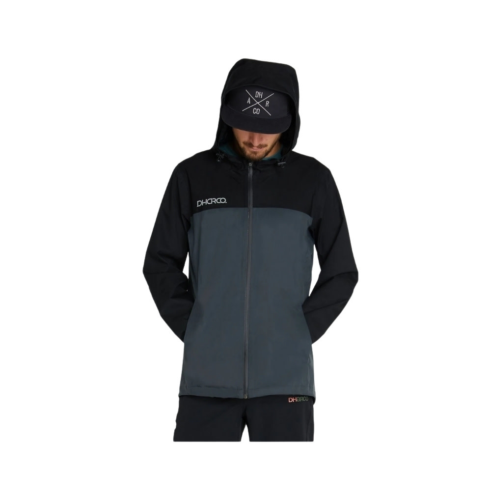 Mens Rain Jacket Black Grey 