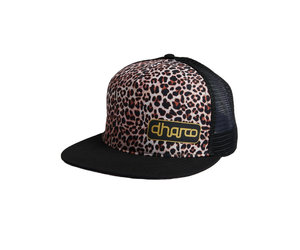 Flat Brim Trucker Hat Leopard