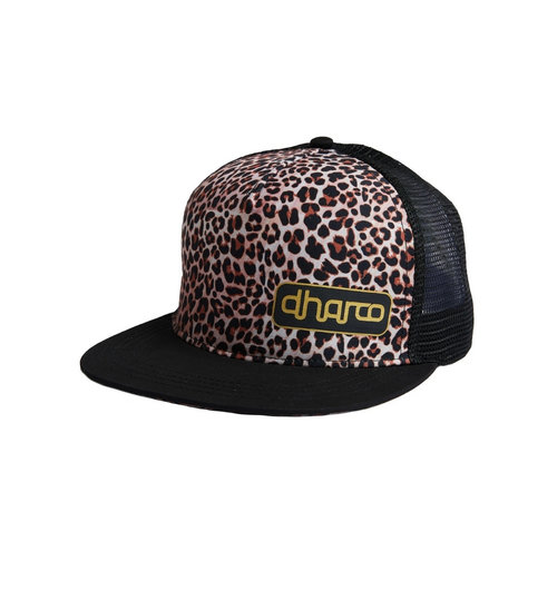 DHaRCO Flat Brim Trucker Hat Leopard