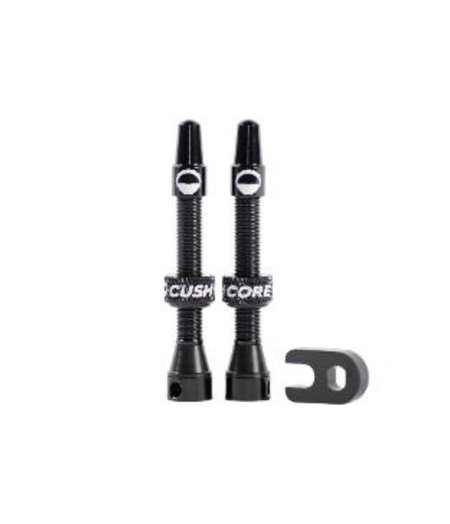 CushCore Tubeless Valves (Pair) Black 44mm