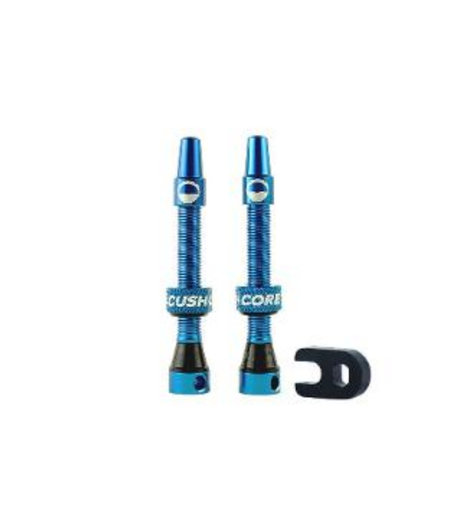 CushCore Tubeless Valves (Pair) Royal Blue 44mm