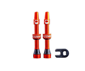Tubeless Valves (Pair) Orange  44mm