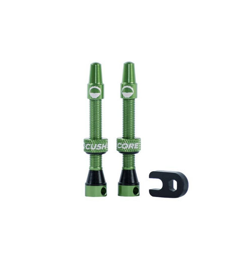CushCore Tubeless Valves (Pair) Green 55mm
