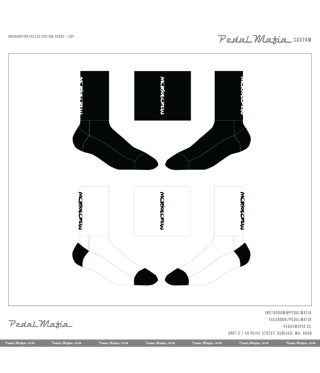 Pedal Mafia MCrideCrew Tech Sock White Black