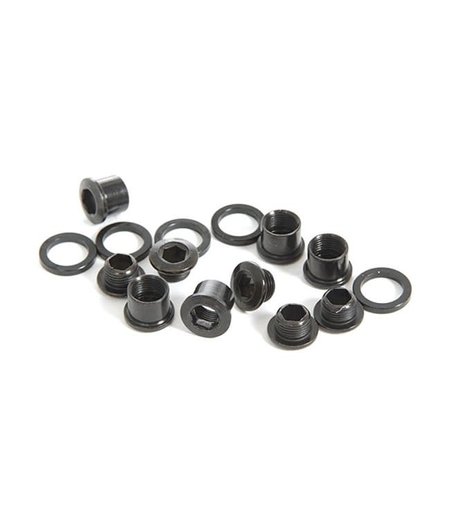 SRAM Chain Ring Bolt Kit 5-arm Single Steel w Spacer Black