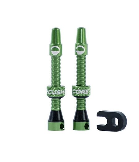 CushCore Tubeless Valves (Pair) Green 44mm