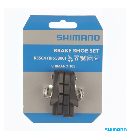 Shimano BR-5800 Brake Shoe Set R55C4 Cartridge Black Pair