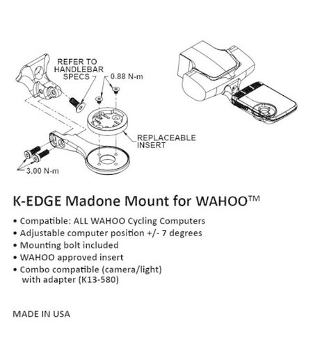 K-Edge Trek Madone / Emonda Mount for Wahoo Black