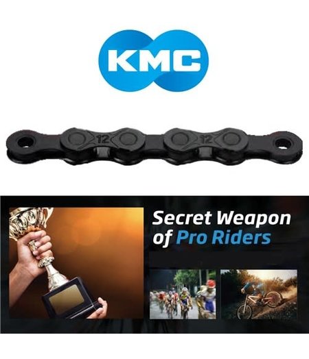 KMC CHAIN - 12 Speed - KMC X12 - 126L - BLACK - DLC Diamond Hard - X-Superlight - w/Connect Link