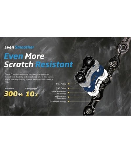 KMC CHAIN - 12 Speed - KMC X12 - 126L - BLACK - DLC Diamond Hard - X-Superlight - w/Connect Link