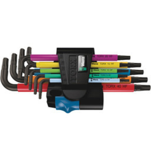 Wera 967/9 TX Multicolour HF 1 L-key set with holding function BlackLaser
