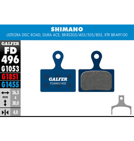 Galfer FD496 Brake Pads (G1455 Road Compound) Shimano Road, XTR BR-M9100 - Pair
