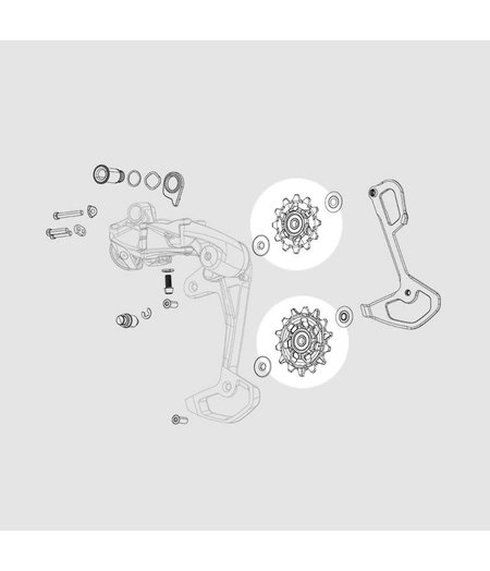 SRAM Rear Derailleur Pulley Kit XPLR eTap AXS Force 12-Speed