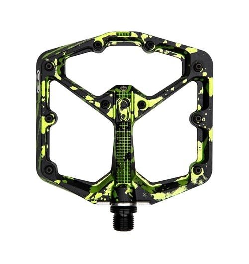 Crankbrothers Stamp 7 Flat Pedal Limited Edition SPLATTER PAINT LIME GREEN