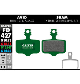 Galfer FD427 Brake Pads (G1554T PRO Compound) Avid Elixir 1,3,5,7,XX,XO; SRAM X-Series, DB-Series - Pair