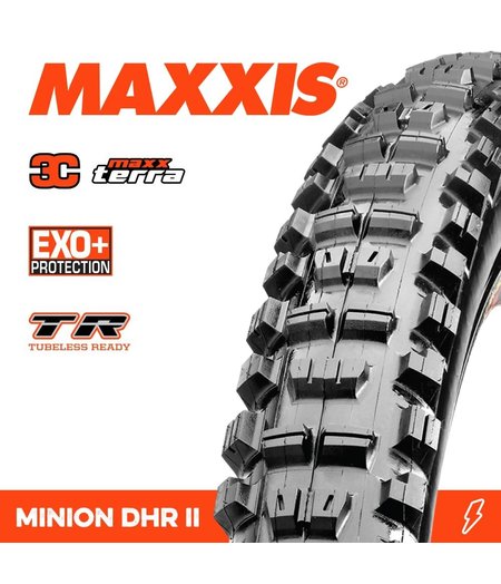 Maxxis MINION DHR II 27.5 X 2.40 WT 3C MaxxTerra EXO+ TR FOLD 120TPI