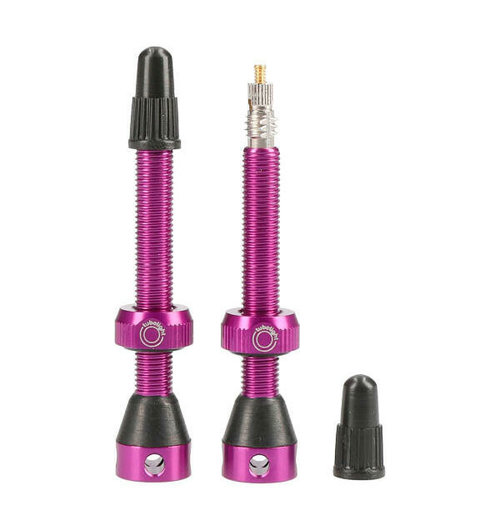 tubolight Tubeless Valve Pair Purple 50mm