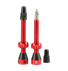 tubolight Tubeless Valve Pair Red 50mm