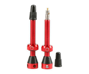 Tubeless Valve Pair Red 50mm